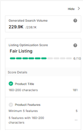 Analyzes And Rates Your Listing