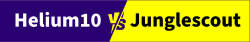 Helium10 vs Junglescout logo