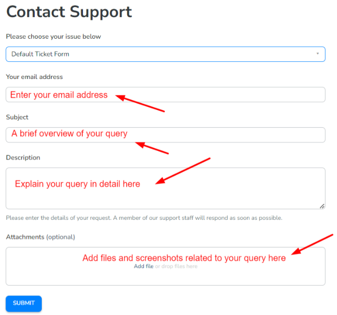 Helium 10 Submit Ticket Form